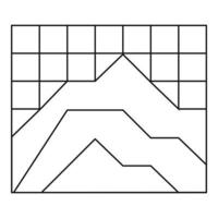Graph icon vector thin line