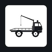 Tow truck icon, simple style vector