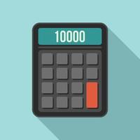 icono de calculadora de gerente de producto, estilo plano vector