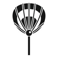 Hand fan stick icon, simple style vector