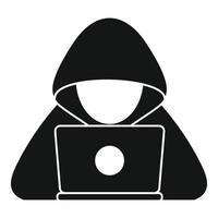 Cyber hacker icon, simple style vector