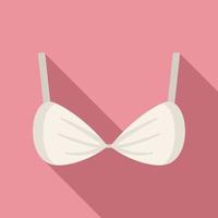 Textile bra icon, flat style vector