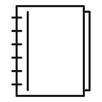 Notebook catalog icon, outline style vector