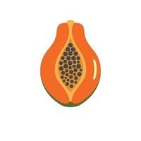 icono de papaya, tipo plano vector