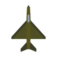 Military aircraft icon, flat style vector
