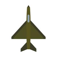 icono de avión militar, estilo plano vector