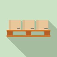 Full pallet box icon, flat style vector