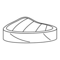 Piece tuna icon, outline style vector