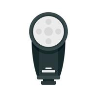 icono de flash led de cámara, estilo plano vector