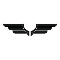 Freedom wings icon, simple style vector