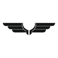 Freedom wings icon, simple style vector