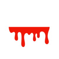 sangre derramada. un líquido rojo pegajoso que parecía sangre goteando. concepto de crimen de Halloween. png