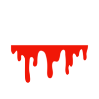 sangre derramada. un líquido rojo pegajoso que parecía sangre goteando. concepto de crimen de Halloween. png