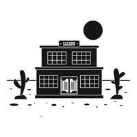 Desert saloon icon, simple style vector