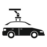 icono de techo de coche de montaje de robot, estilo simple vector