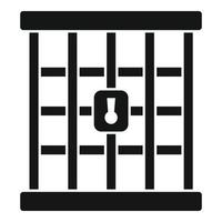 Prison gate icon, simple style vector