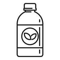 Plants cough syrup icon, outline style vector