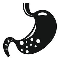 icono de sarampión estomacal, estilo simple vector