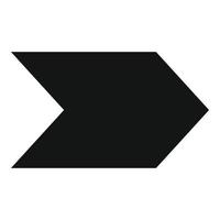 Arrow icon in black vector simple