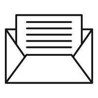 Marketing mail icon, outline style vector