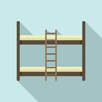 Children bunk bed icon, flat style vector