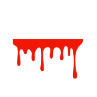 sangue derramado. um líquido vermelho pegajoso que parecia sangue pingando. conceito de crime de halloween. png