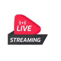 il simbolo del live streaming imposta l'icona della trasmissione online il concetto di live streaming per la vendita sui social media. png