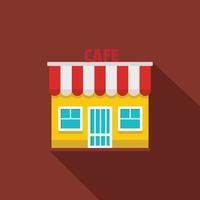 Cafe icon, flat style. vector