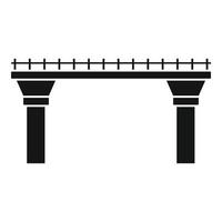 High bridge icon, simple style vector