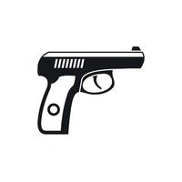 icono de pistola, estilo simple vector