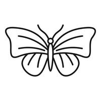 icono de mariposa polilla, estilo de esquema vector