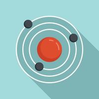 Atom gravity icon, flat style vector