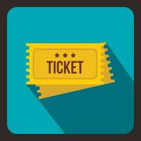 Circus show tickets icon, flat style vector