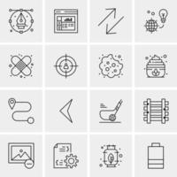 16 Universal Business Icons Vector Creative Icon Illustration to use in web and Mobile Related project