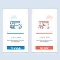 Crane Truck Lift Lifting Transport  Blue and Red Download and Buy Now web Widget Card Template vector