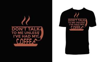 diseño de camiseta de café vector