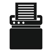 Safety shredder icon, simple style vector