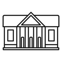 Window courthouse icon, outline style vector