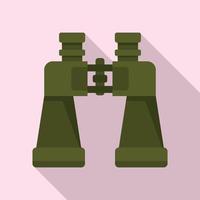 Binoculars icon, flat style vector