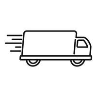 Express food delivery icon, outline style vector