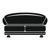 Oval sofa icon, simple style vector