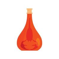 Scorpion in bottle icon, flat style vector