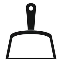 Cleaning dust pan icon, simple style vector