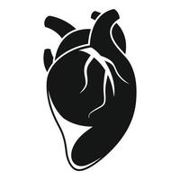 icono de corazón humano de anatomía, estilo simple vector