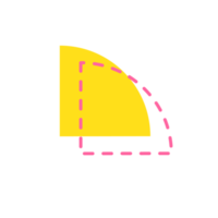 elementos de memphis. forma de estrutura de objeto de linha geométrica simples png