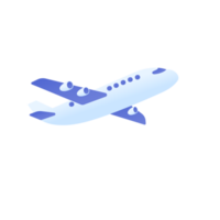 Passenger plane flying in the sky side view. travel concept png