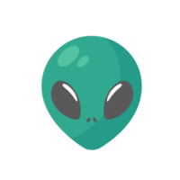 caras alienígenas. criatura alienígena verde con ojos grandes png