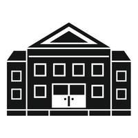 Courthouse building icon, simple style vector