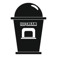 Ice creme trade point icon, simple style. vector