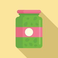 Jam jar icon, flat style vector